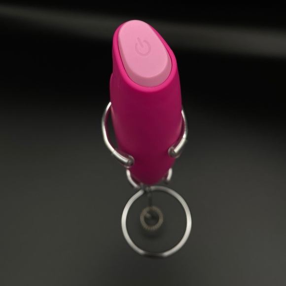 Hot Pink Milk Frother Target Bullseye with Stand - Picture 5 of 9